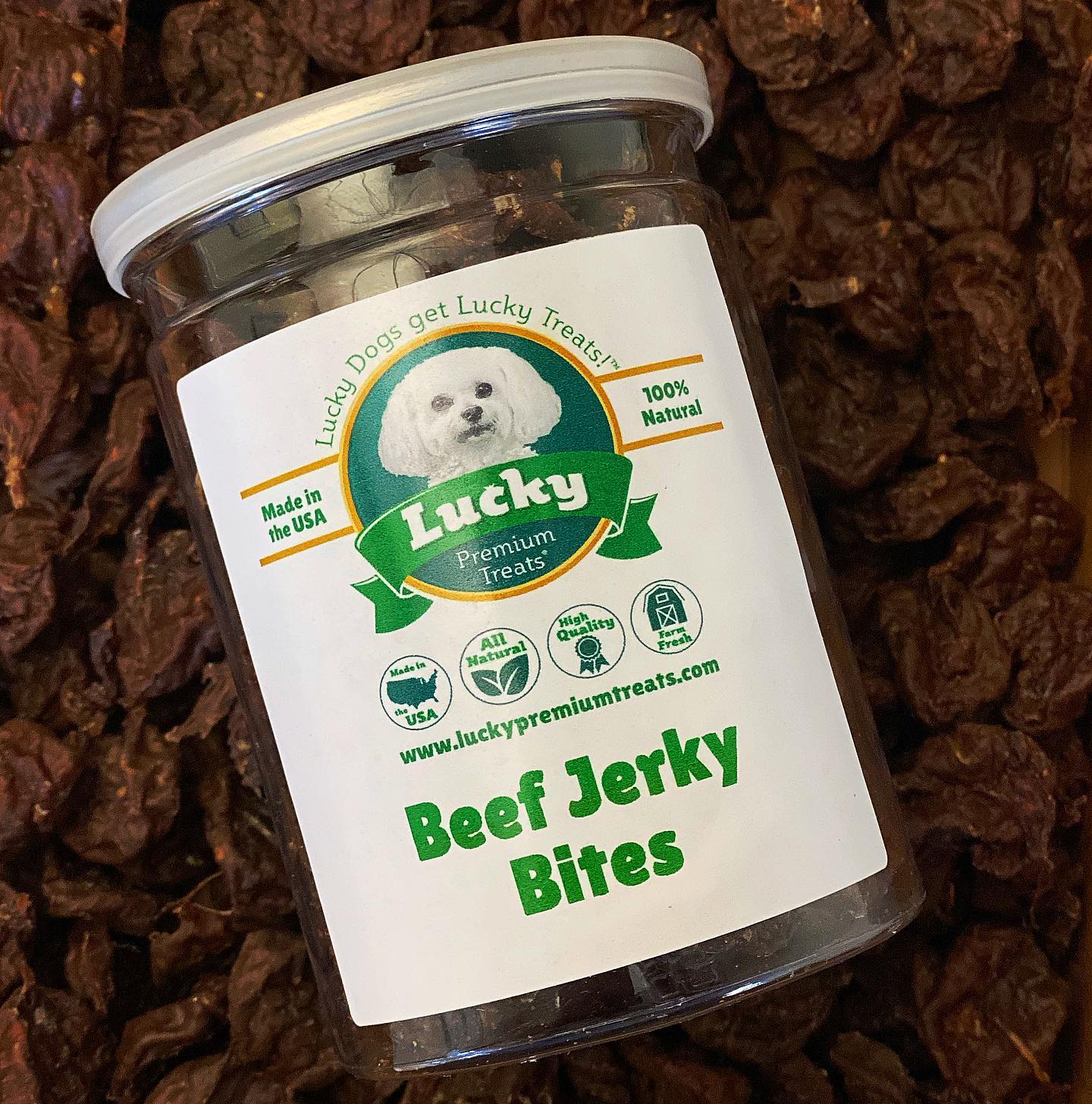 Beef Jerky Bites Lucky Premium Treats